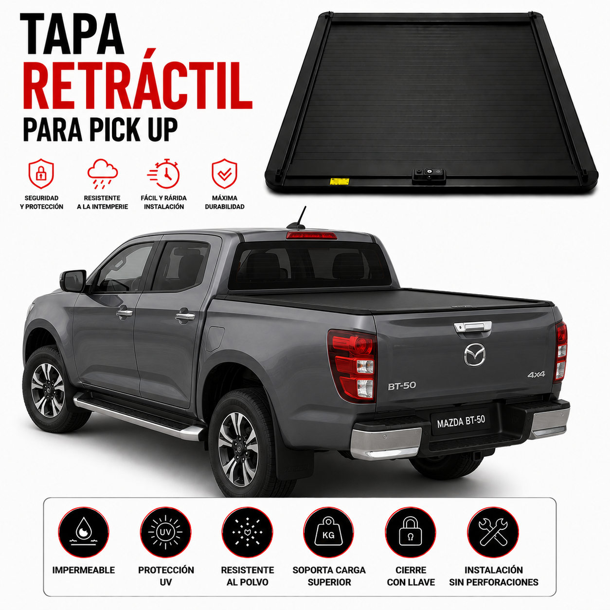 Tapa Retráctil Mazda BT50