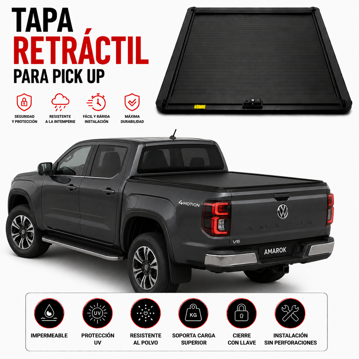 Tapa Retráctil Volkswagen Amarok