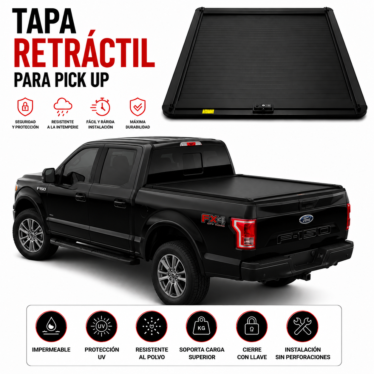 Tapa Retráctil Ford F150