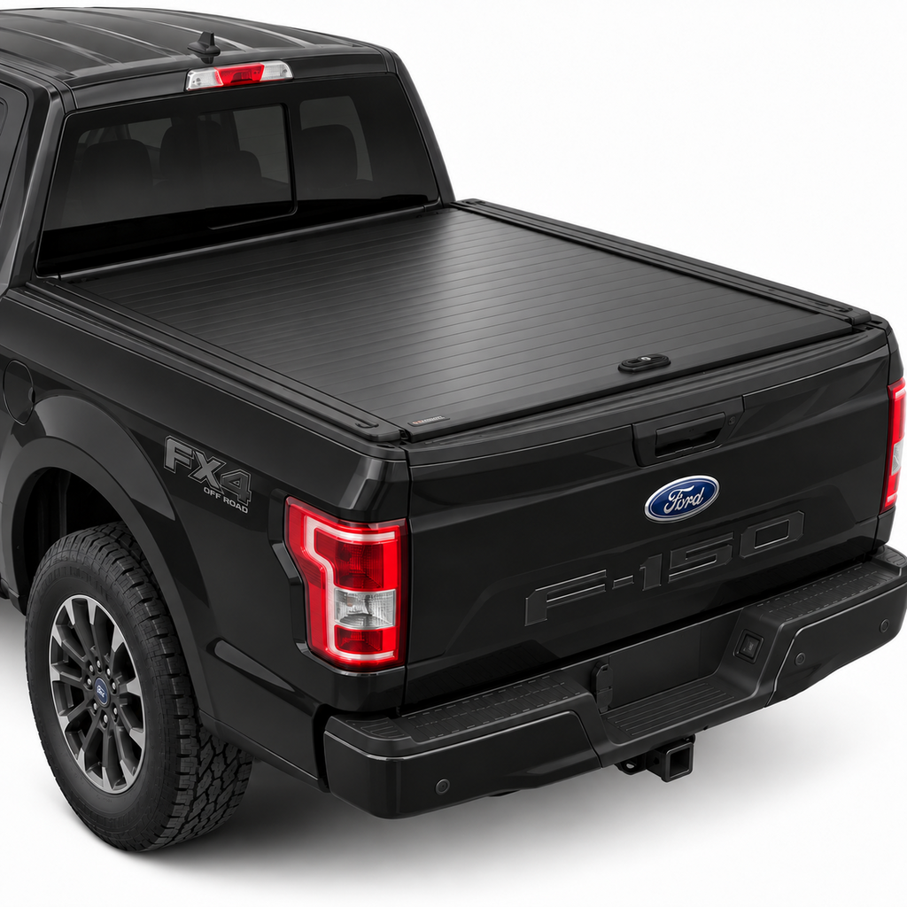 Tapa retráctil cerrada en Ford F-150