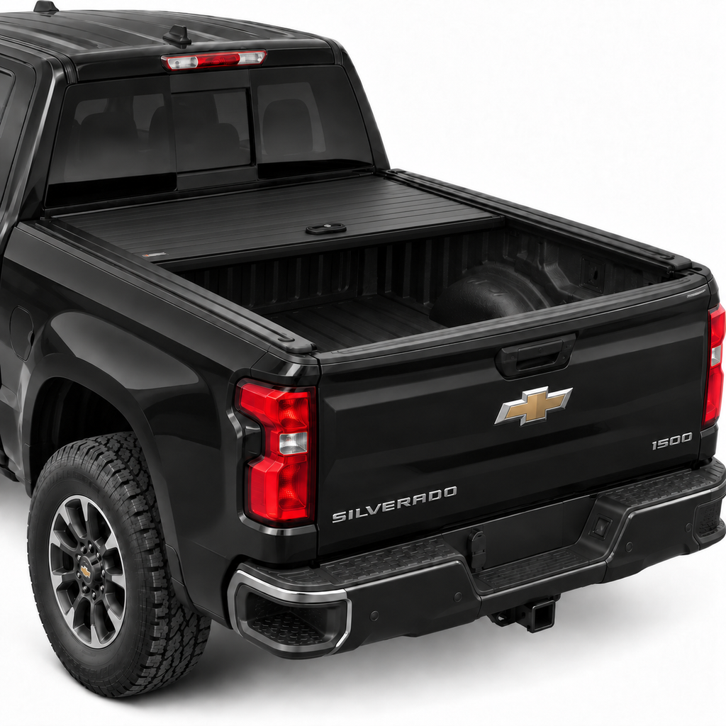 Tapa retráctil a media apertura para Chevrolet Silverado