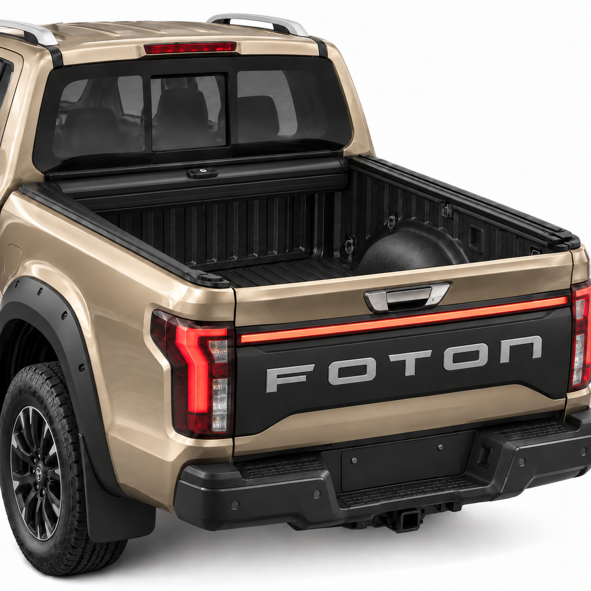Tapa retráctil Foton V9 1577 mm abierta en pick up